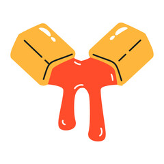 Eye catchy flat icon of chocolate 