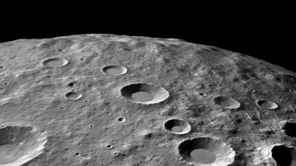 Moon surface texture sharp details. Generative AI.