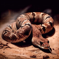 Obraz premium A death adder image was generated with generative AI - generative ai.