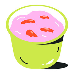 Hongdou dish flat icon design 