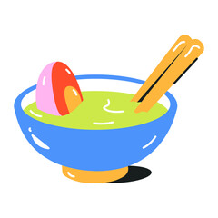 Hongdou dish flat icon design 