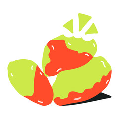 Editable flat icon of Nuts