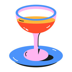 Flat icon design of mixed drink 