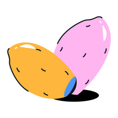 Editable flat icon of Nuts