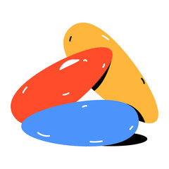 Editable flat icon of Nuts