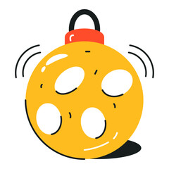 An icon of star ornament in flat style 