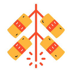 An icon of star ornament in flat style 