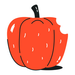 Grab this flat icon of pumpkin 