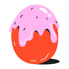 Egg cup flat icon design 