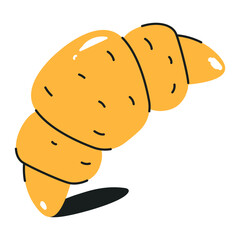 A flat icon of hot dog 