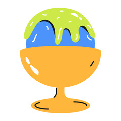 Get a flat icon of ice stick 