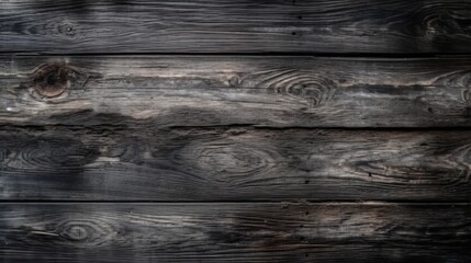 Naklejka premium Old wood texture. Black gray wooden background. Weathered timber. Wooden grunge background. Generative AI.