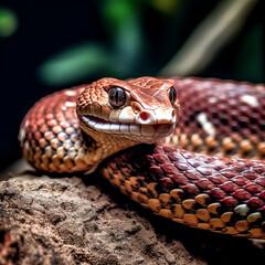 Fototapeta premium was created using generative ai.The Common death adder png was created by generative ai. - generative ai