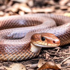 Fototapeta premium The Eastern Brown Snake was generated using generative AI - generative ai