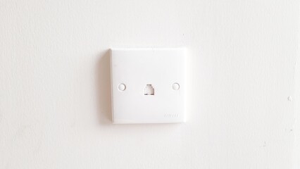 Socket electric or stop kontak isolated on white background