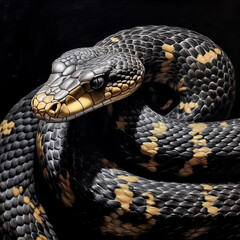 Obraz premium A tiger and a snake were combined using generative AI technology - generative ai.