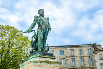 Fototapeta na wymiar Monument in honor of Victor Guy, Baron Duperré, in La Rochelle, France