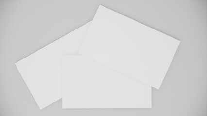 Modern business card mockup template with clipping path. Mock-up design for presentation branding, corporate identity, advertising, personal, stationery, graphic designers presentations. 3d Rendering