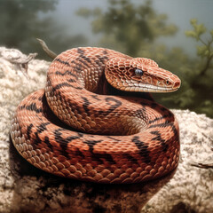 Obraz premium A generative ai model was created using the Common death adder image - generative ai.