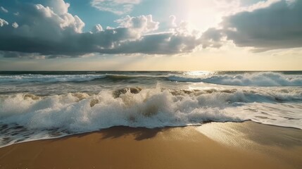 Obraz premium Mediterranean Sea coastline with storm clouds