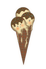 ice cream black vanilla