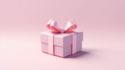 Obraz premium Surprise Gift Box in Pastel Pink Color
