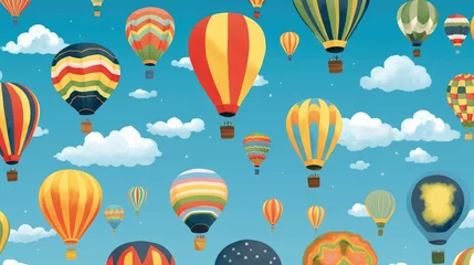 Abwaschbare Fototapete Heißluftballon Hot Air Balloon Festival Banner