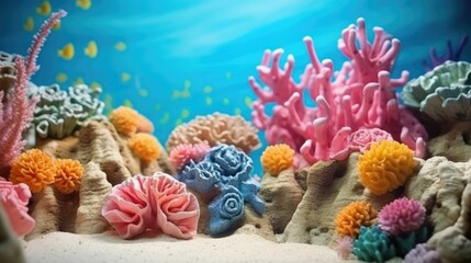 Obraz na płótnie Canvas Underwater view of coral