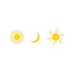 sun logo icon vector template.