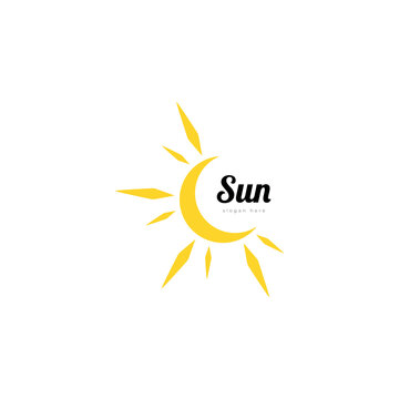 sun logo icon vector template.