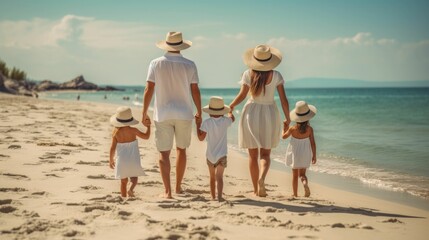 Family vacation with children at the seaside