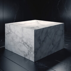 Empty marble minimal podium