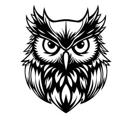 Owl vector for logo or icon,clip art. Vector Illustration.