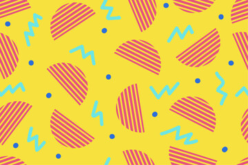 Premium Vector | Colorful memphis style nostalgic background or retro 80s 90s seamless pattern