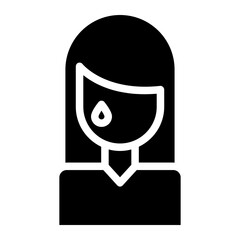 crying woman glyph 