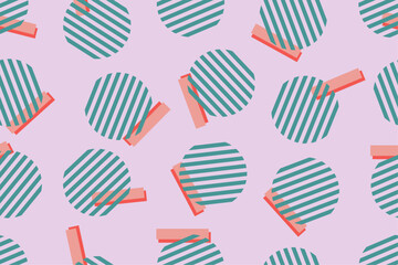 Obraz premium Premium Vector | Colorful memphis style nostalgic background or retro 80s 90s seamless pattern