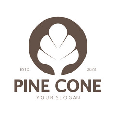 abstract simple pinecone logo design,for business,badge,emblem,pine plantation,pine wood industry,yoga,spa,vector
