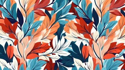 Seamless colorful abstract floral pattern