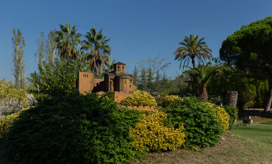 Fototapeta premium Summer cityscape, views of old buildings and streets in the city of Barcelona, ​​public places.