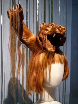 Shinji konishi : bear head wig. Human hair