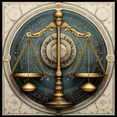 Libra, the Scales, Balance - created with Generative AI