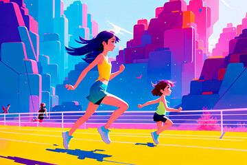 Generative concept art illustration. Generative ai.