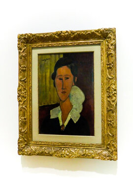Amedeo Modigliani, Ritratto di Hanka Zborowska, GALLERIA ARTE MODERNA, Roma, Italy