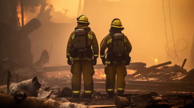 Resilient Protectors: A Glimpse into Firefighters' Battle. Generative AI