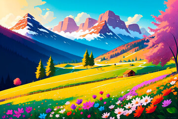 Generative concept art illustration. Generative ai.