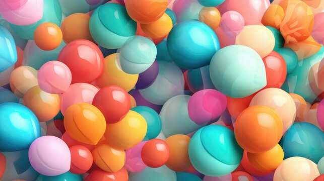 Colorful background with balloon shapes © Oliver