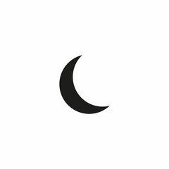 Fototapeta na wymiar Moon icon . Moon an star icon. Logo illustration on white background. Flat design style.