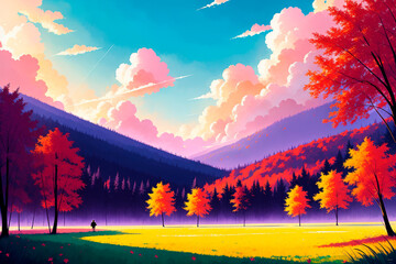 Fototapeta premium Generative concept art illustration. Generative ai.