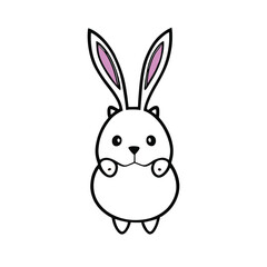 a beautiful bunny vector art