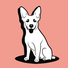 a beautiful dog vector art
